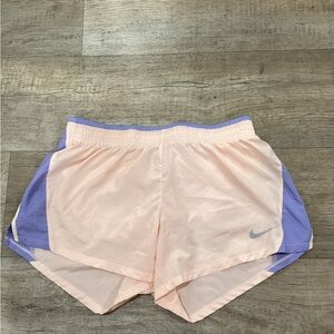Nike Pink and Purple Athletic Shorts Lightweight Elastic Waistband